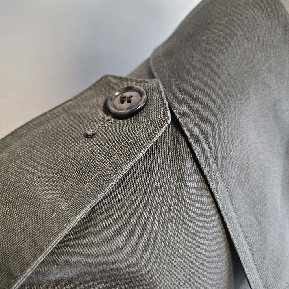 ❤️ VTG London Fog 40R Grey & Burgundy Trench Coat - Picture 2 of 15